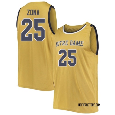 Matt Zona Men's Under Armour Navy Notre Dame Fighting Irish Pick-A-Player NIL Basketball Jersey Size: Small
